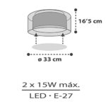 Clouds Gray πλαφονιέρα (41416E) - Image 3