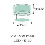 Clouds Green πλαφονιέρα (41416H) - Image 3