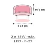 Clouds Pink πλαφονιέρα (41416S) - Image 3