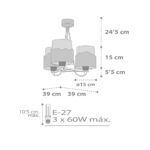 Moon Gray κρεμαστό τρίφωτο οροφής (61237[E]) - Image 4