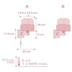 Panda Pink απλίκα τοίχου διπλού τοιχώματος (63169S) - Image 7