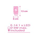 MoonLight Pink LED νυκτός πρίζας (63235LS) - Image 3