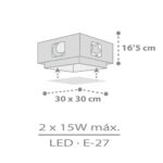 Moonlight Gray πλαφονιέρα (63236Ε) - Image 5