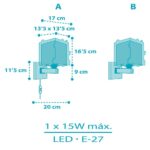 Rocket απλίκα τοίχου διπλού τοιχώματος (63359) - Image 6