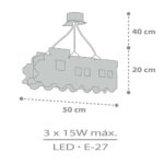 The Night Train παιδικό φωτιστικό τρενάκι (63530) - Image 5