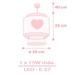 Baby Dreams Pink παιδικό φωτιστικό οροφής (76012S) - Image 5