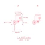 Baby Dreams Pink απλίκα τοίχου (76019S) - Image 6